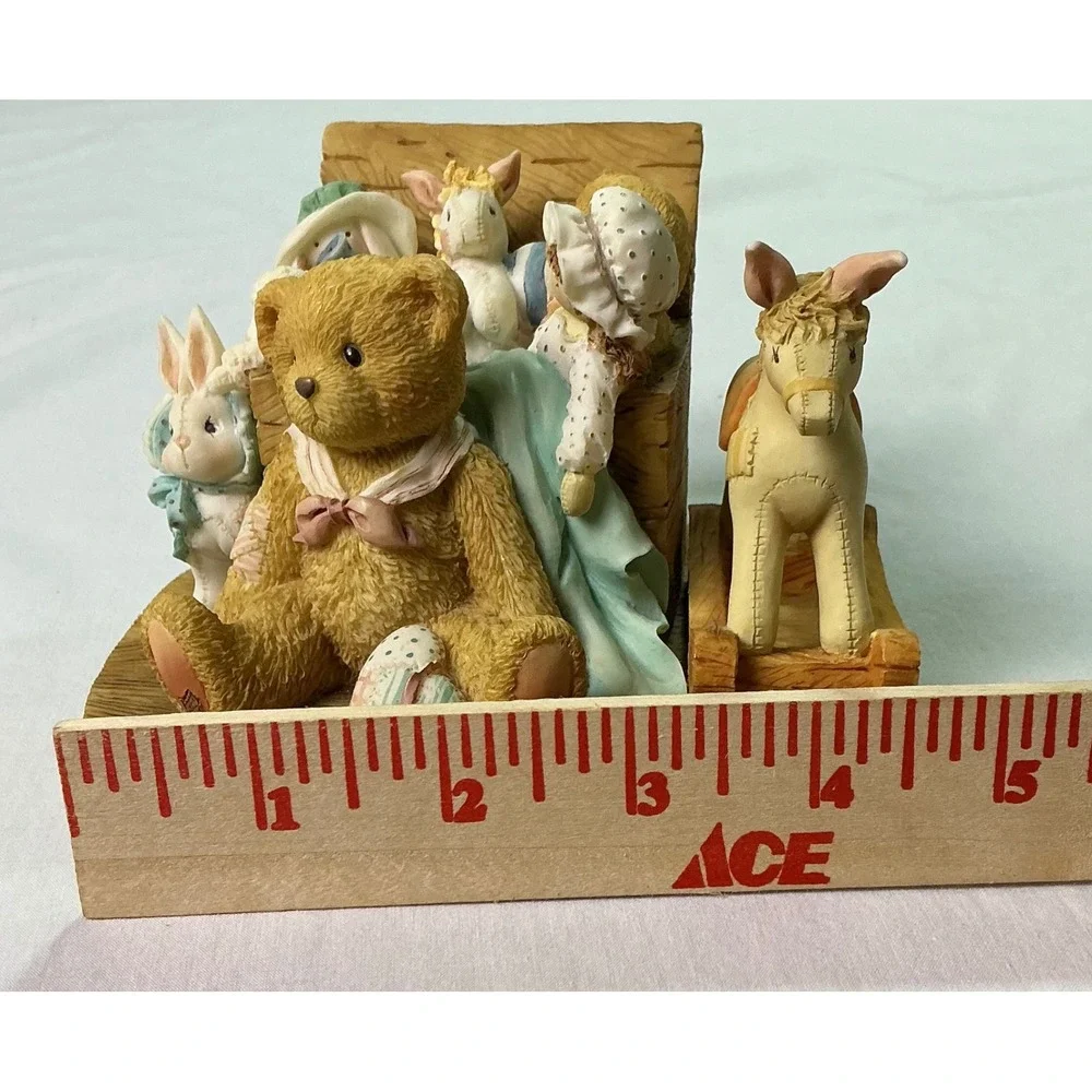 Cherished‎ Teddies Toy Chest Figurine Teddy Bear Bunny Horse Resin Decor
